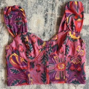 Floral Pink and Purple Women's Top